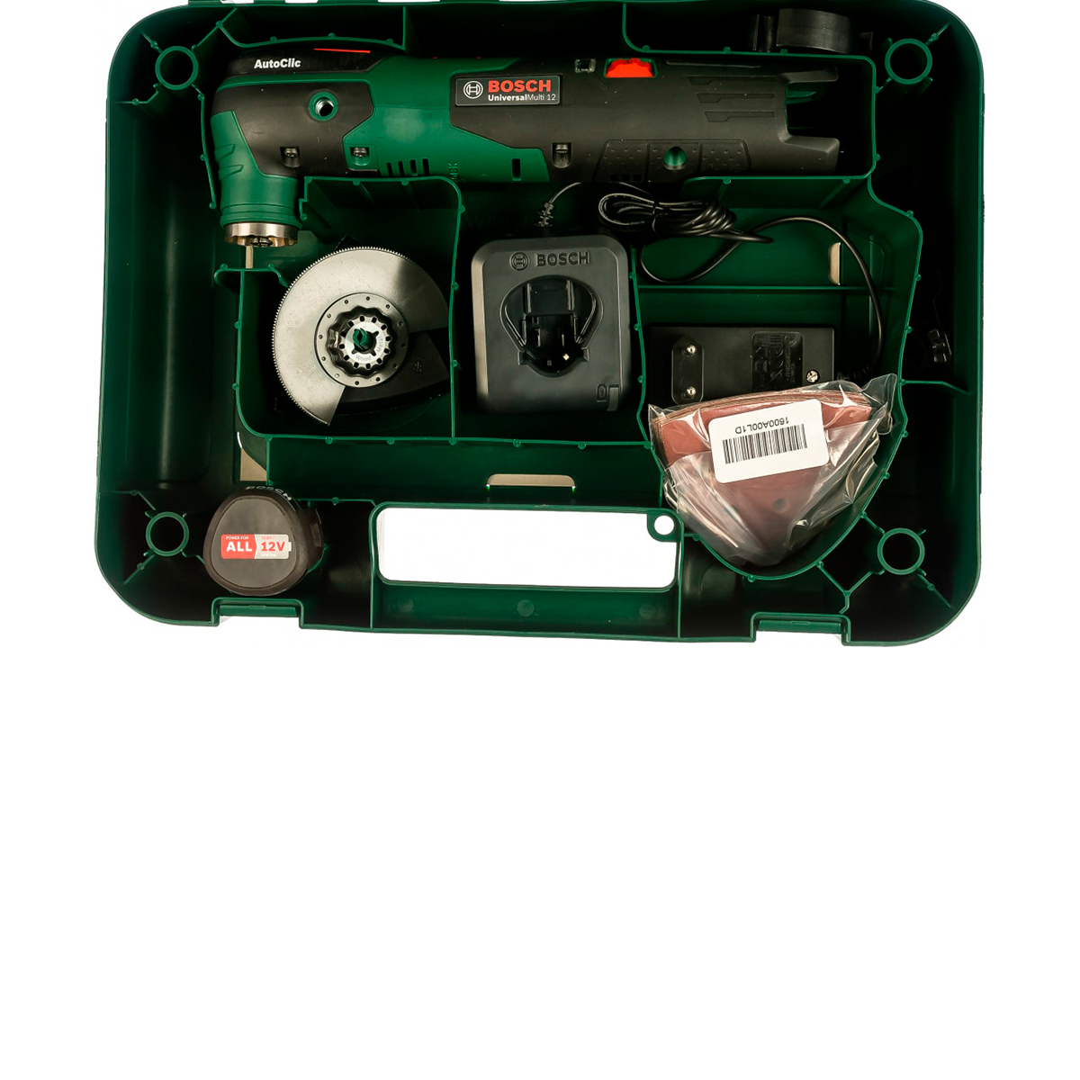 Многофункциональный инструмент аккумуляторный (реноватор) Bosch UniversalMulti 12, 12 В, 2,5 Ач, ЗУ