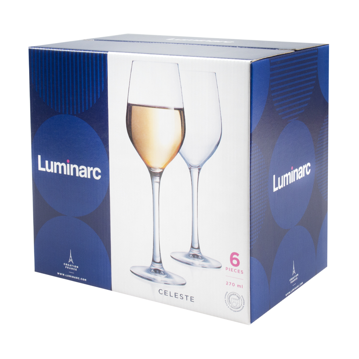 Бокал для вина "селест" 270 мл (набор 6 шт.) (1/2) "luminarc"