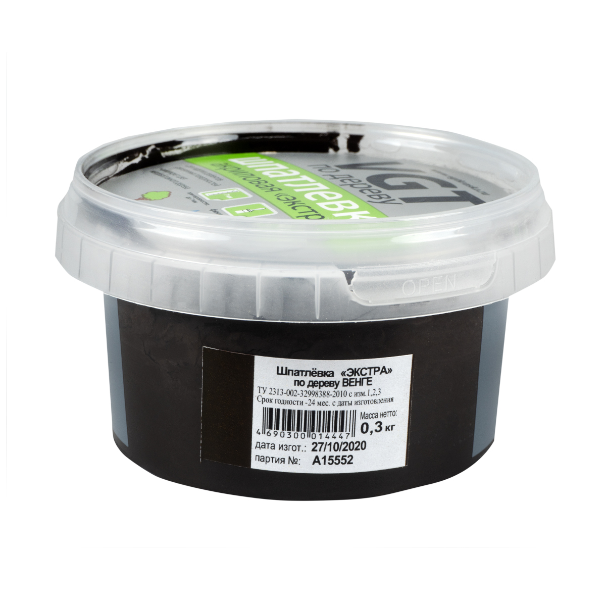 Шпатлевка по дереву "экстра" венге 0,3 кг (6) "вгт"