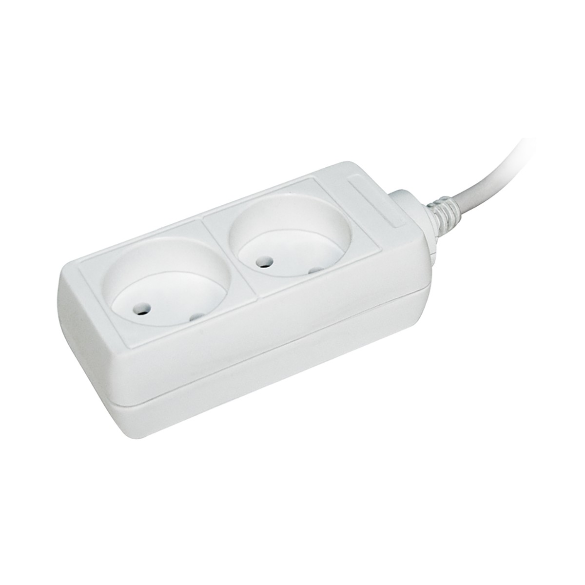 Удлинитель 2 розетки, 2p/3 м 2*0,75 мм, 10а (1/15/60) "iek"
