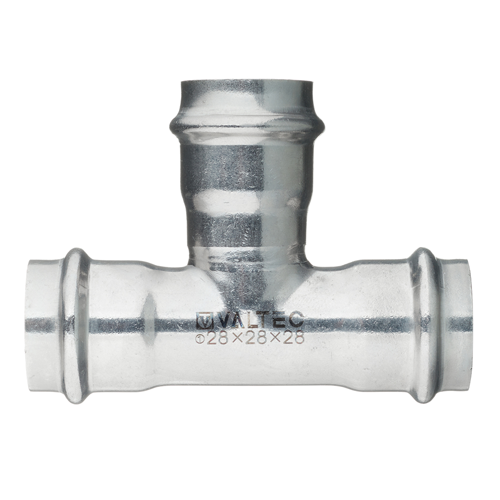 Тройник пресс 28 x 28 x 28 мм нержавеющая сталь VALTEC