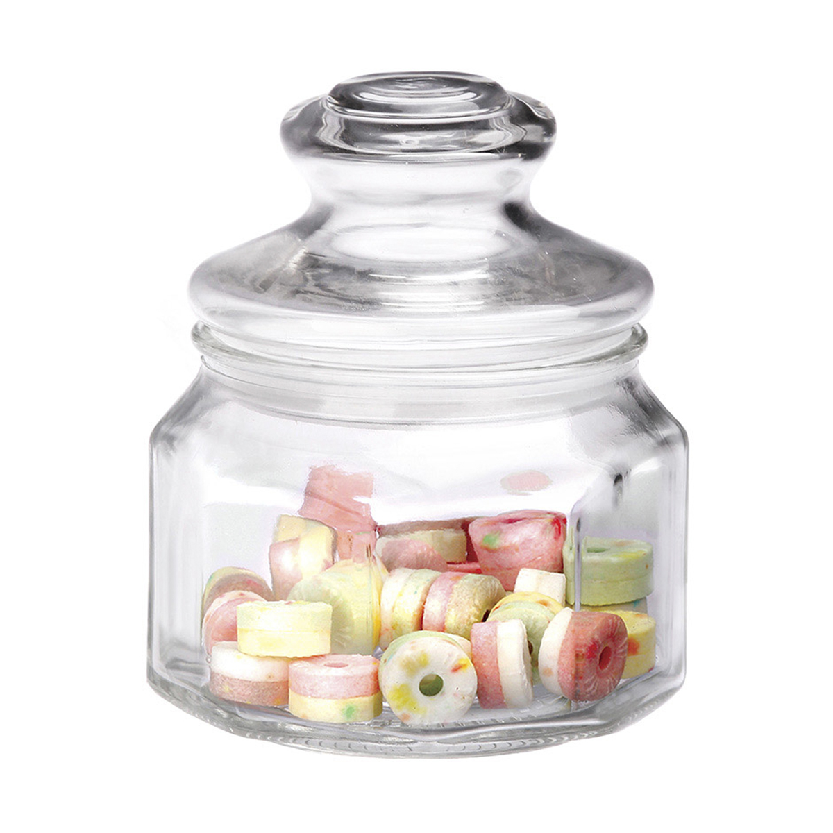 Банка для сыпучих продуктов "lattina" 0,3 л с фигурной крышкой, стекло (1/24) "mallony"