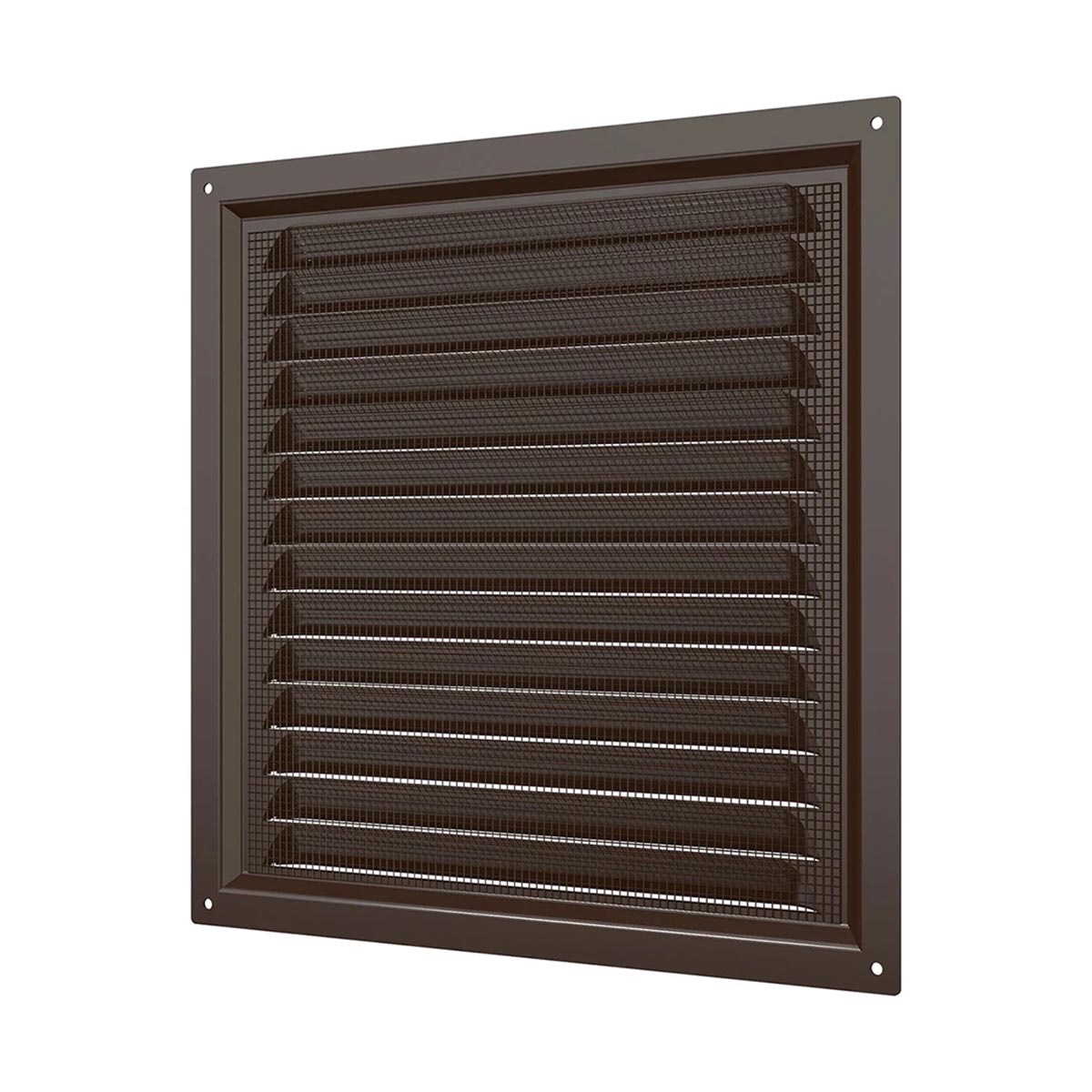 Решетка вентиляц. с сеткой 250 х 250 мм метал. коричневая (1/25) "эра" 2525мэ кор