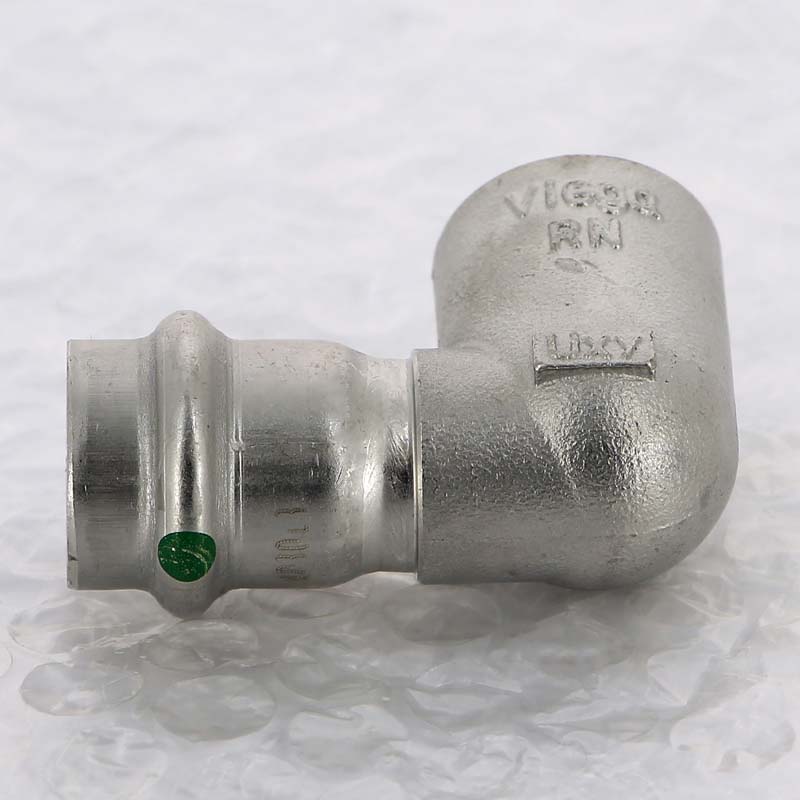 Угол пресс-В компактный 18x1/2" нержавеющая сталь Sanpress Inox VIEGA