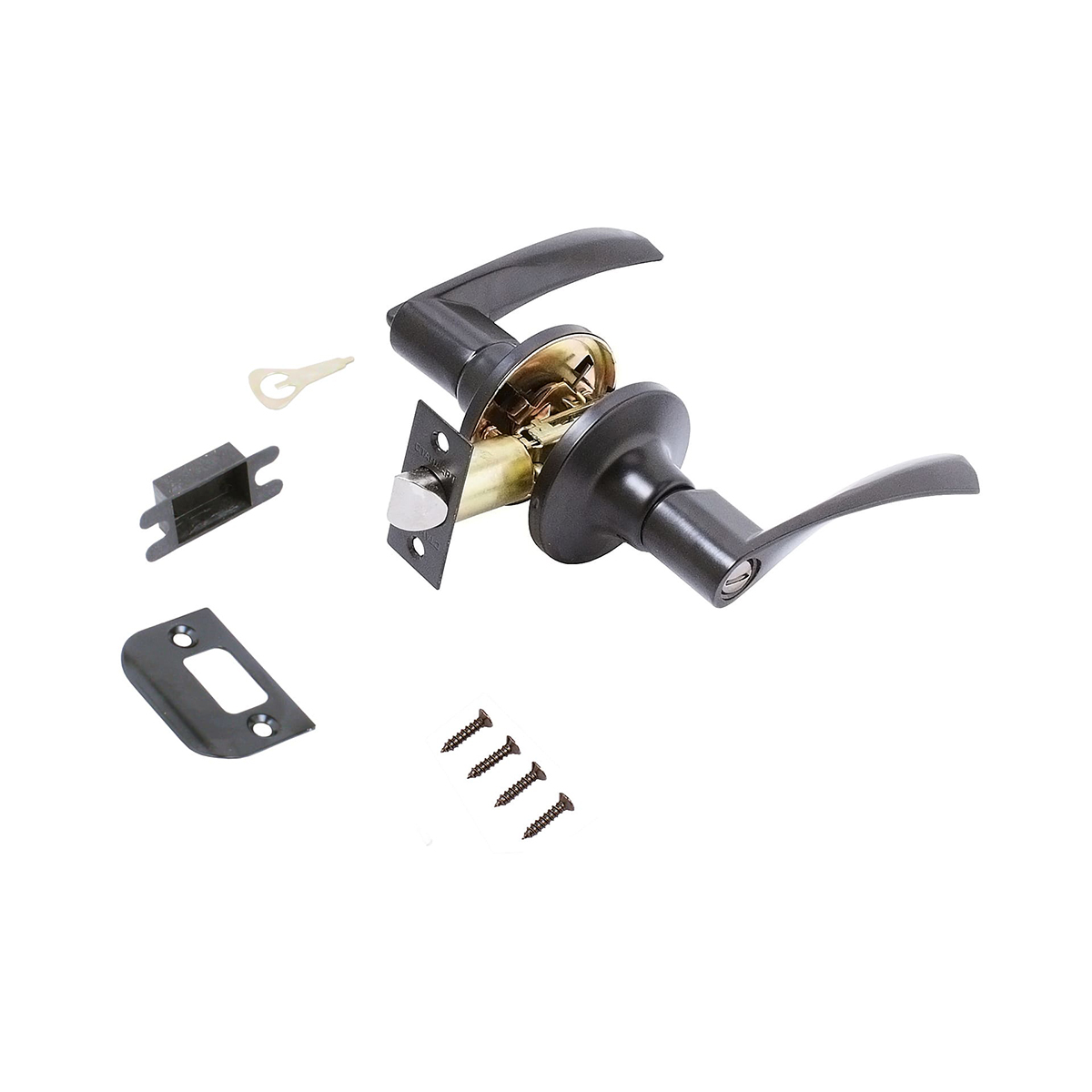 Защелка дверная 8901 bk bl (фиксатор) черная (1/20) "стандарт"