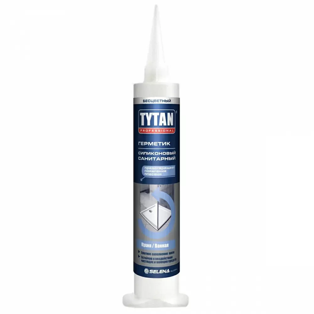 TYTAN PROFESSIONAL герметик силиконовый санитарный, бесцветный (85мл)
