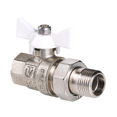 Кран шаровый с полусгоном BASE 3/4'' ВН бабочка алюминий VALTEC белый