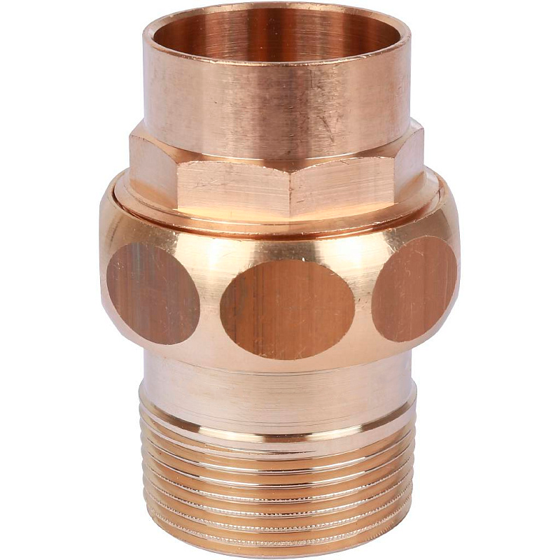 Американка (сгон) 54x2" НР самоуплотняющаяся под пайку бронзовая SANHA 14341542