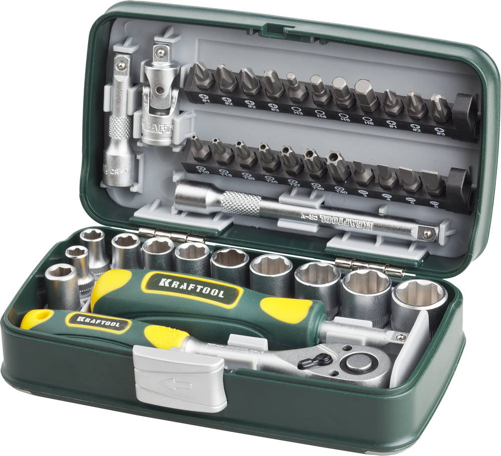 KRAFTOOL Universal-38, 38 предм., универсальный набор инструмента (27970-H38)