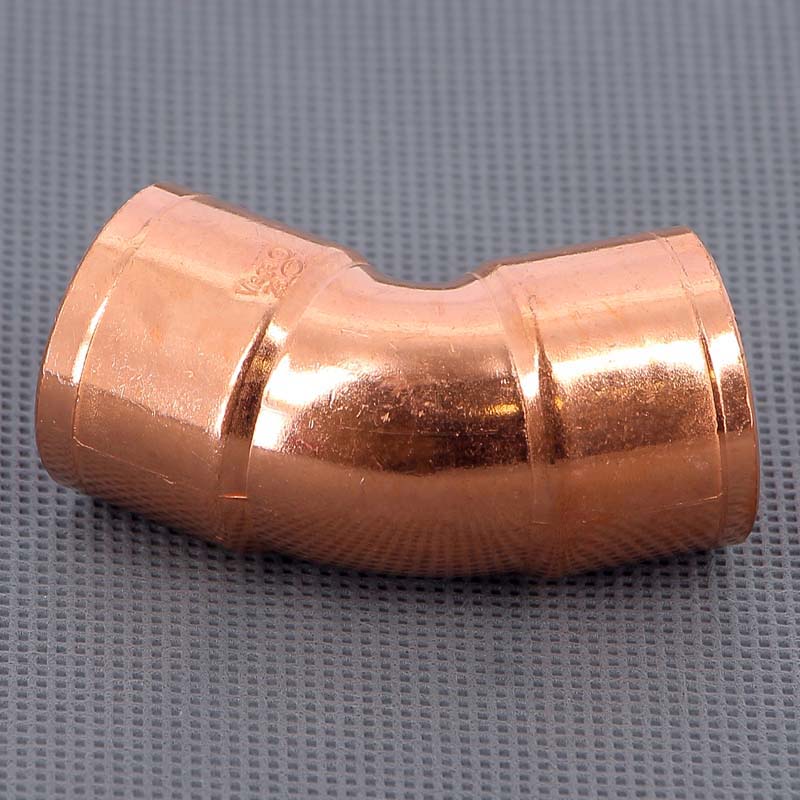 Угол двухраструбный 45° VIEGA пайка 28 мм медный