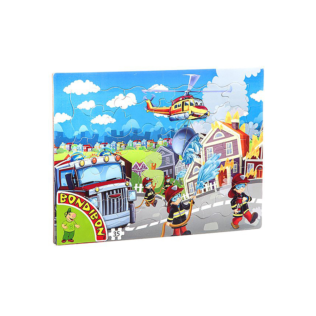 Пазл "пожарная служба" 35 деталей, 28*21 см "bondibon" вв4670