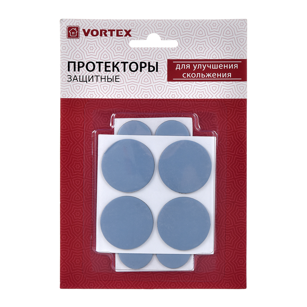 Протекторы для мебели для улучшения скольжения набор 12 шт (1/30) "vortex" 26005