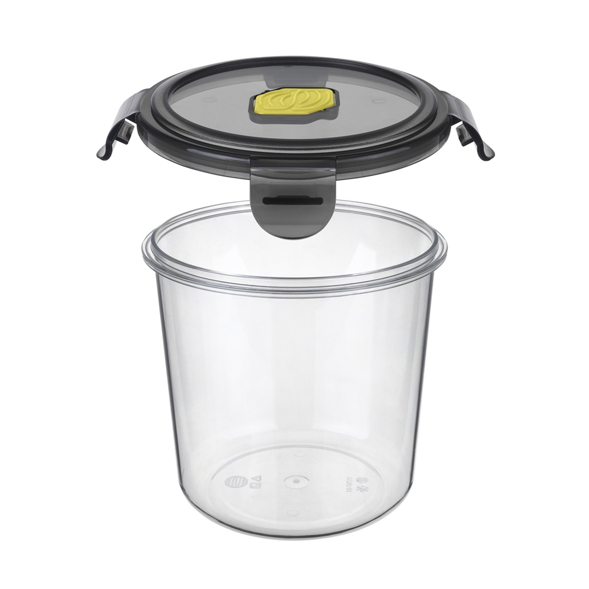 Контейнер для продуктов с клапаном "brilliant" 1,15 л круглый (черный) (1/12) "бытпласт"