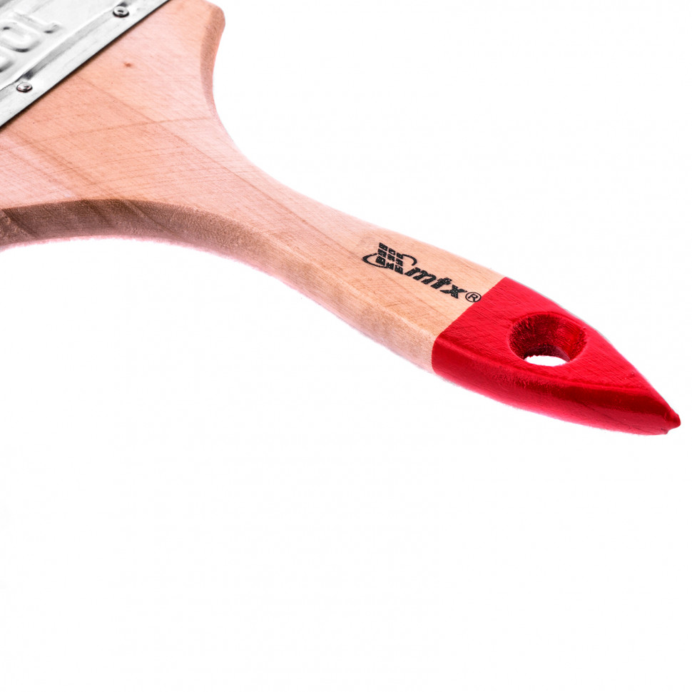 Кисть плоская "Стандарт" 3" (75 мм), натуральная щетина, деревянная ручка MTX (82540)