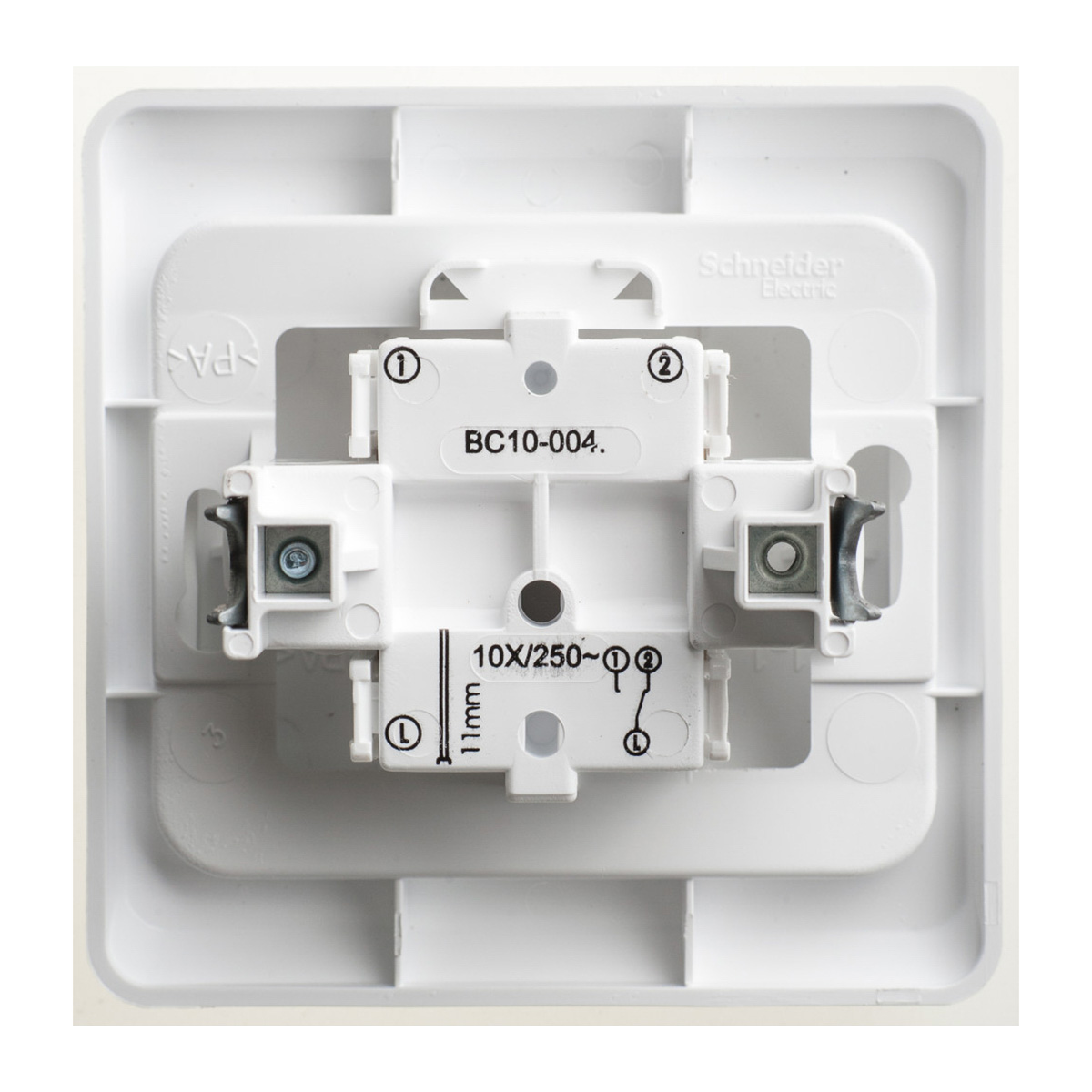 Переключатель "этюд" 1 кл. 10а, белый (1/20/120) "schneider"