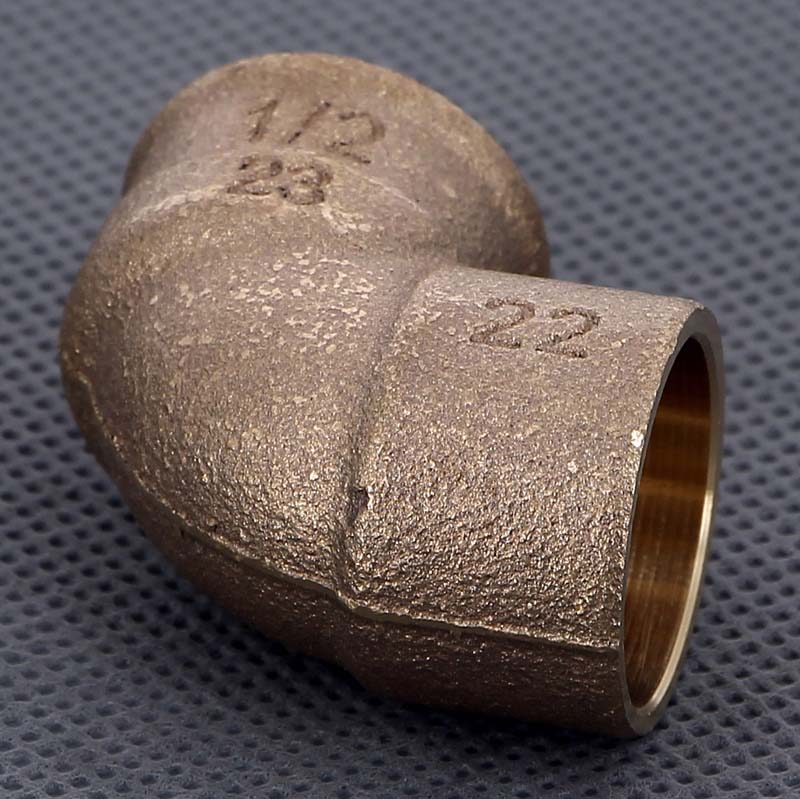 Угол 90° переходной пайка - ВР 22 x 1/2" VIEGA бронза