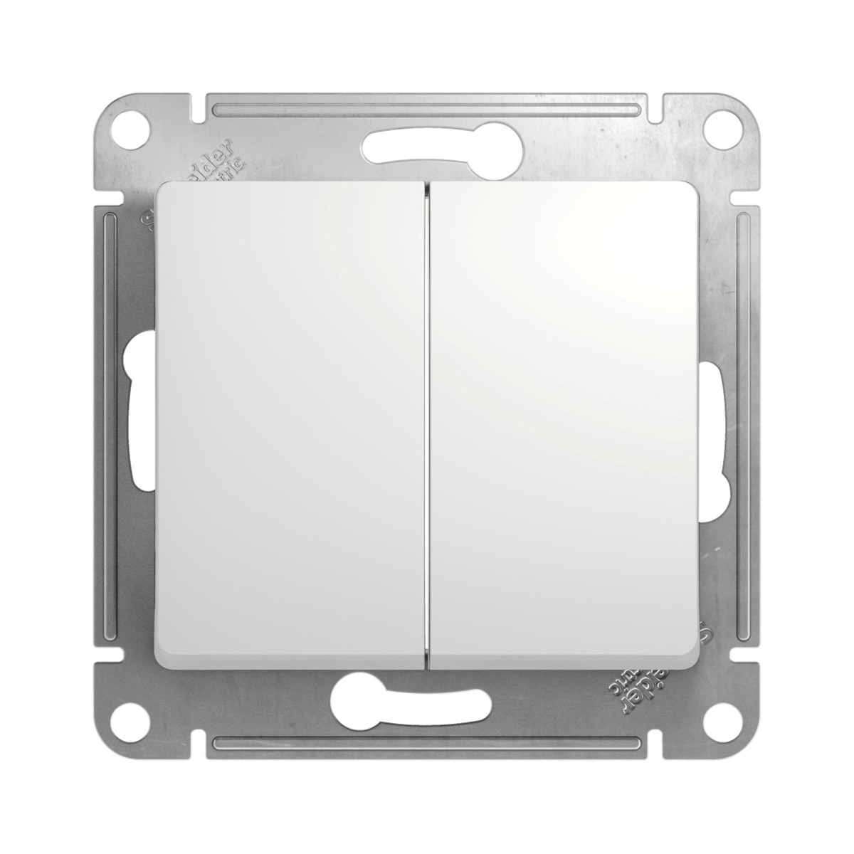 Переключатель "glossa" 2-х кл. (механизм) 10а, белый (1/20/160) "schneider"