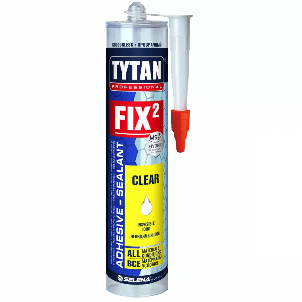 TYTAN PROFESSIONAL Fix2 Clear клей-герметик, прозрачный (290 мл)