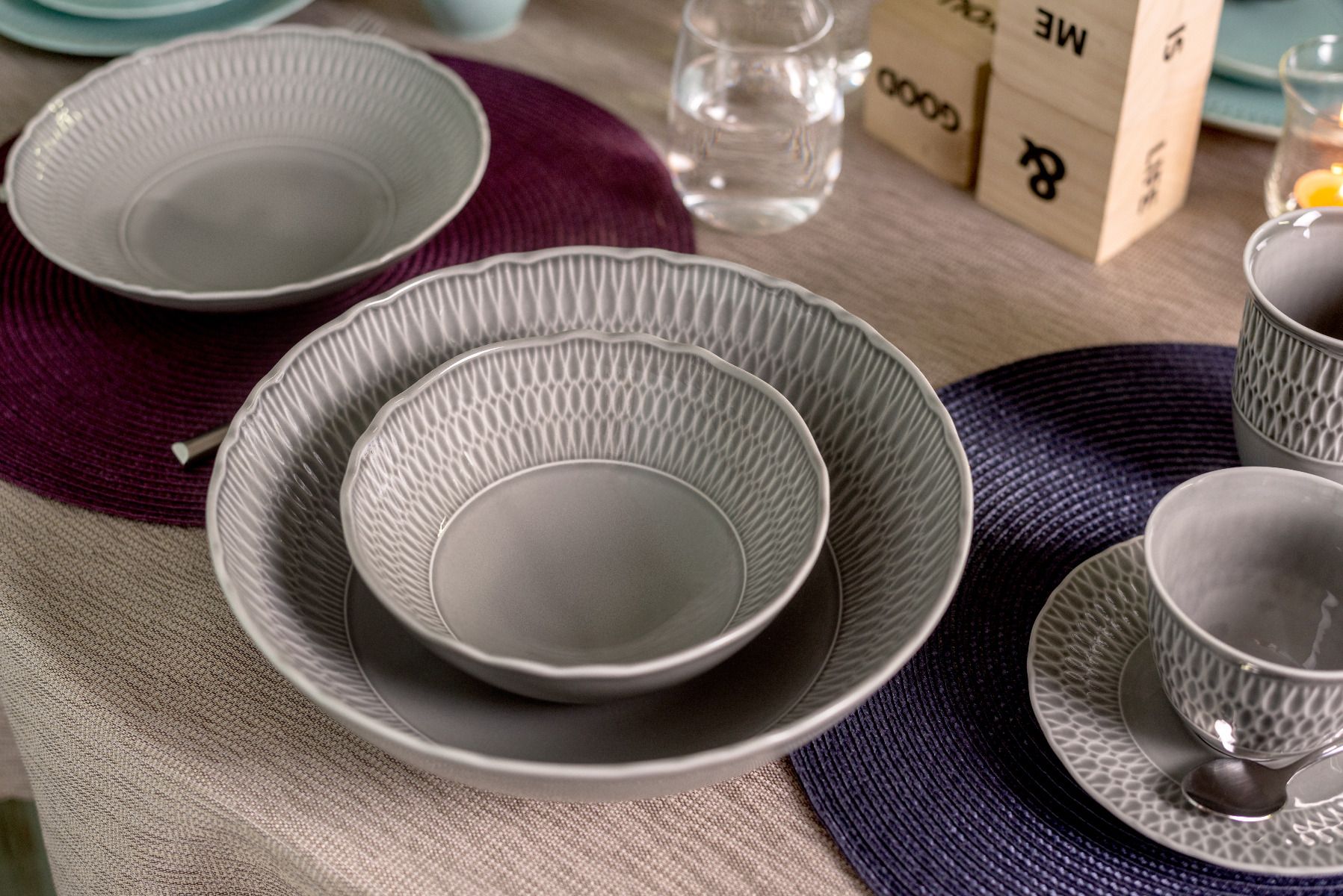 Салатник "sofia" серая глазурь 26 см (1/6/36) "cmielow" 0883740 sofia lb01