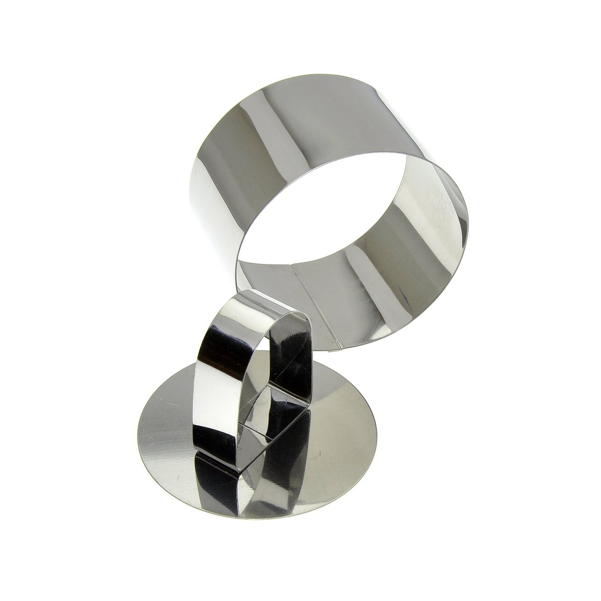 Форма кулинарная "круг" нержав. d=8 см, h=4,5 см с крышкой-прессом (1/6/120) "мультидом" an8-1