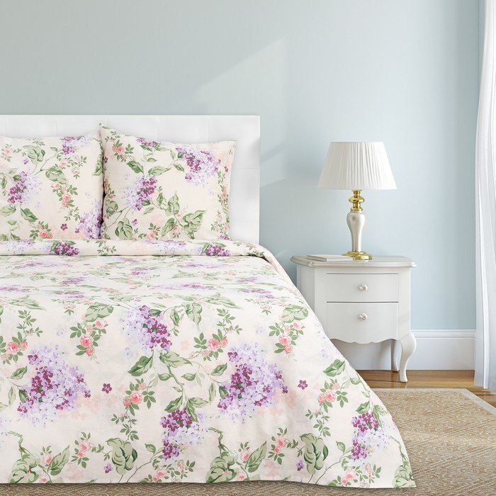Постельное белье "этель" сирень 1,5 сп. (бязь) (1/6) 3289200
