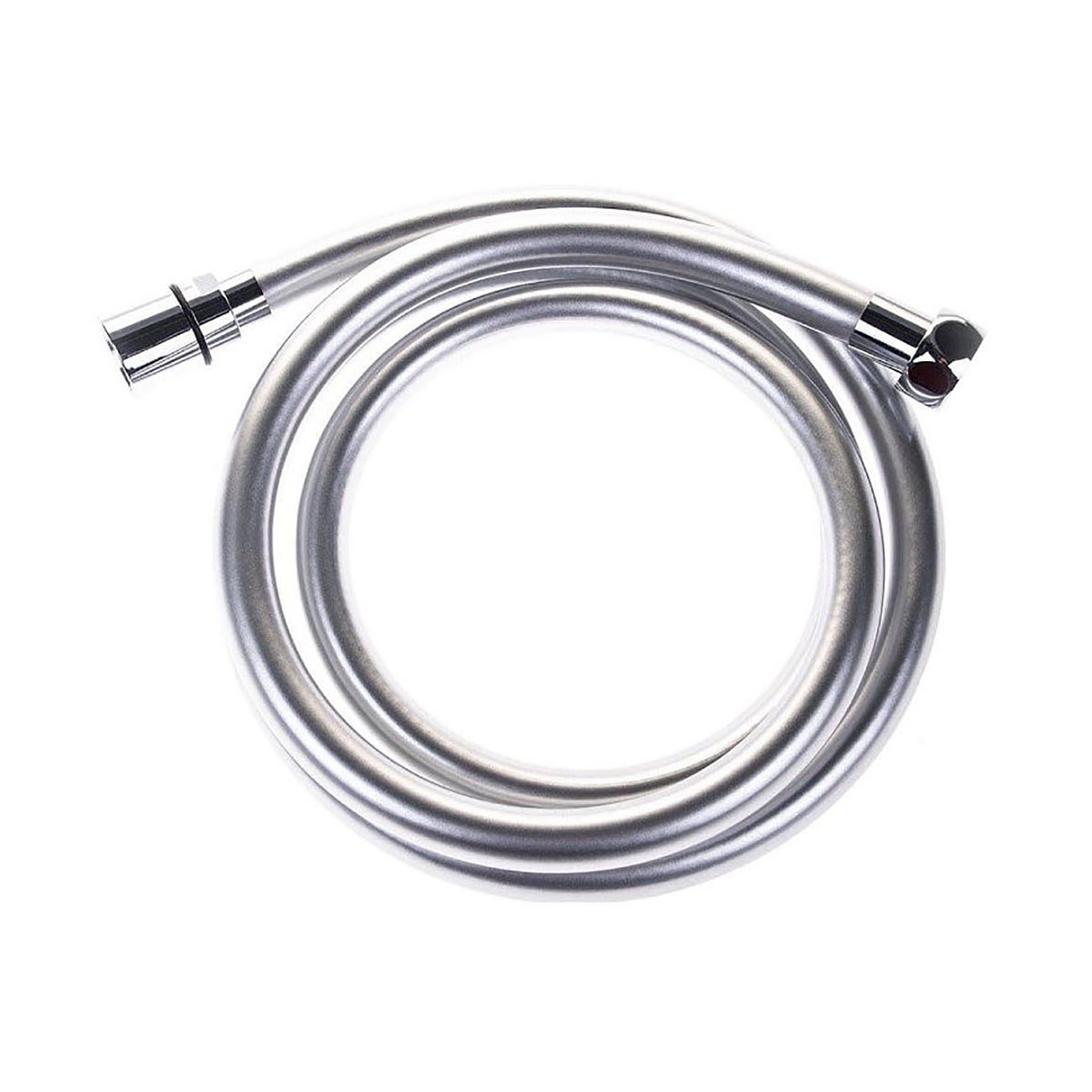 Шланг для душа виниловый 1,5 м, d 14 мм, фитинги латунь (серебр. блеск) (1/50) "elka"