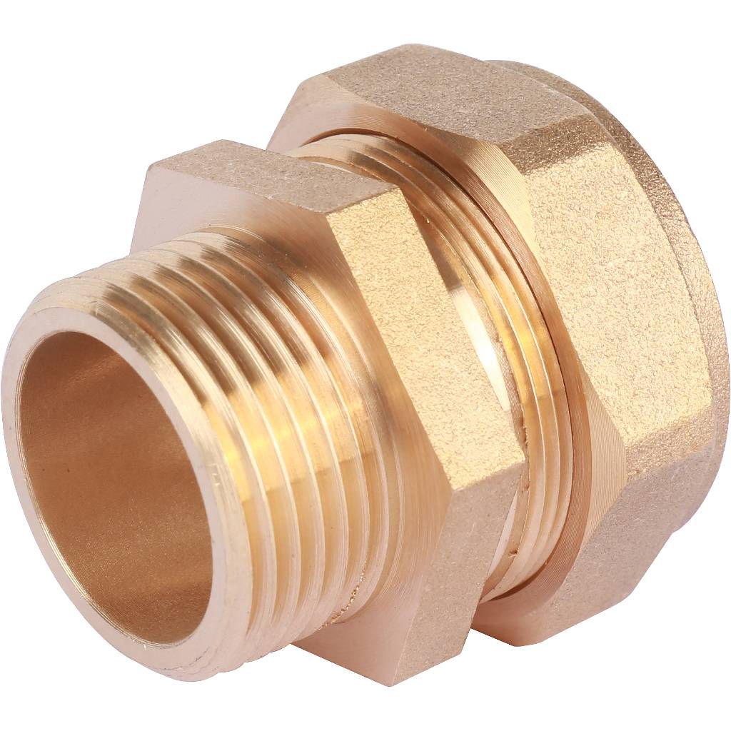 Муфта обжимная (НР) 25 х 1" для стальных гофрированных труб Neptun (Stahlmann)