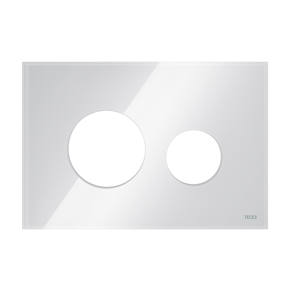 Стеклянная лицевая панель смыва TECEloop modular белая для инсталляции унитаза 150 x 220 x 11 мм