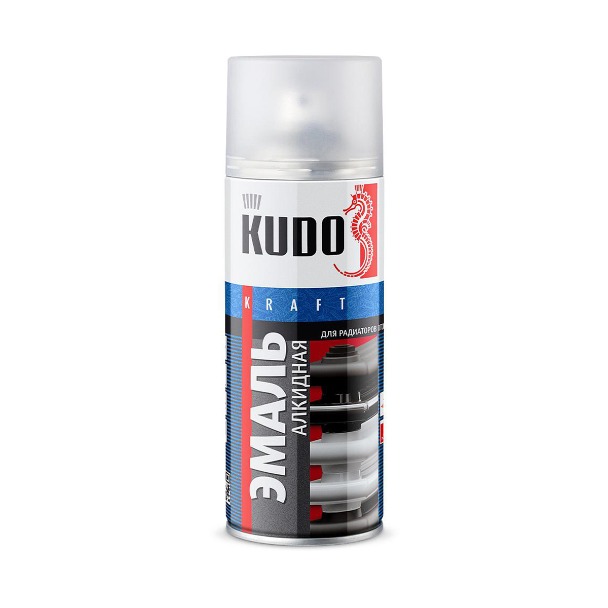 Краска аэрозоль для радиаторов черная матовая 520 мл (6) "kudo" ku-5103