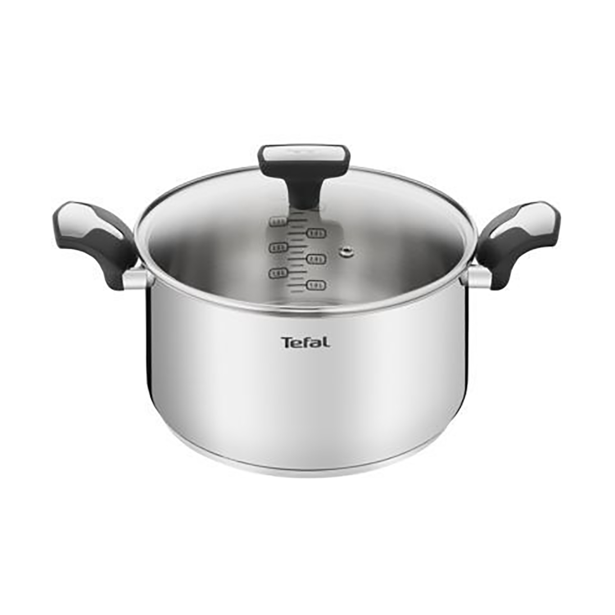 Кастрюля нержав. "emotion" 5,2 л стекл. крышка 24 см (1/2) "tefal" e3014624