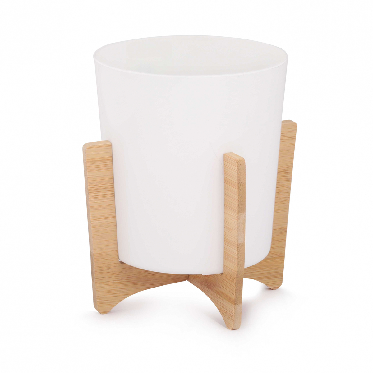 Кашпо для цветов "алессия" с подставкой 1,8 л (белое) (1/15) "альтернатива" м8264