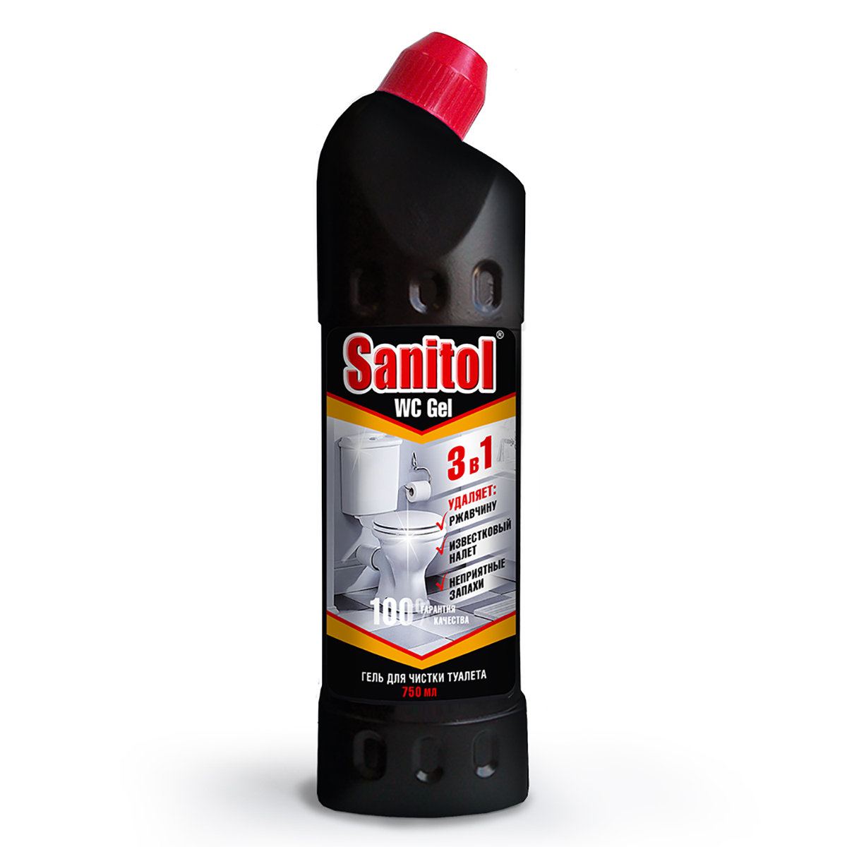 Средство чистящее для туалета "3 в 1" 750 мл (гель) (1/16) "sanitol"
