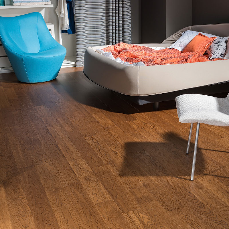 Паркетная доска Coswick Бражированная 3-х слойная CosLoc 1153-1204 Орех (Порода: Дуб)