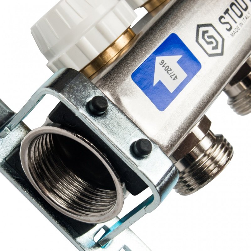 Коллектор из нержавеющей стали на 3 вых. с расходомерами STOUT