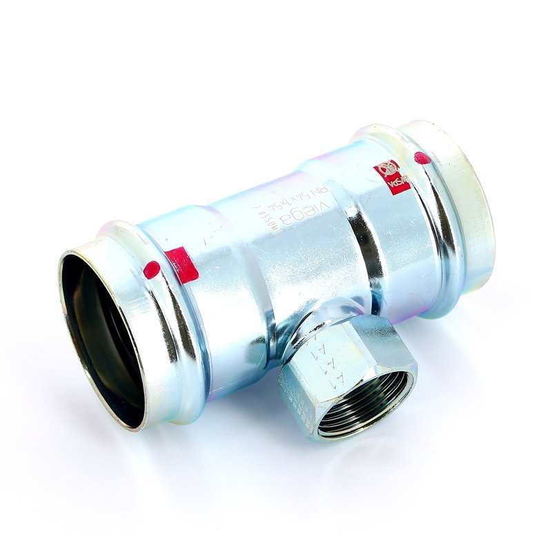 Тройник пресс-В 54x1"x54 оцинкованная сталь Prestabo VIEGA