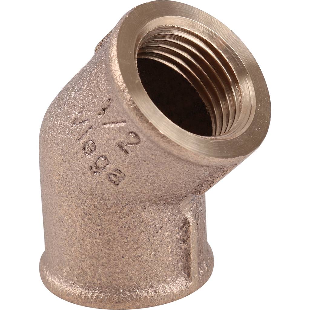 Угол резьбовой 45° (ВР) 1/2" бронза VIEGA (320690)