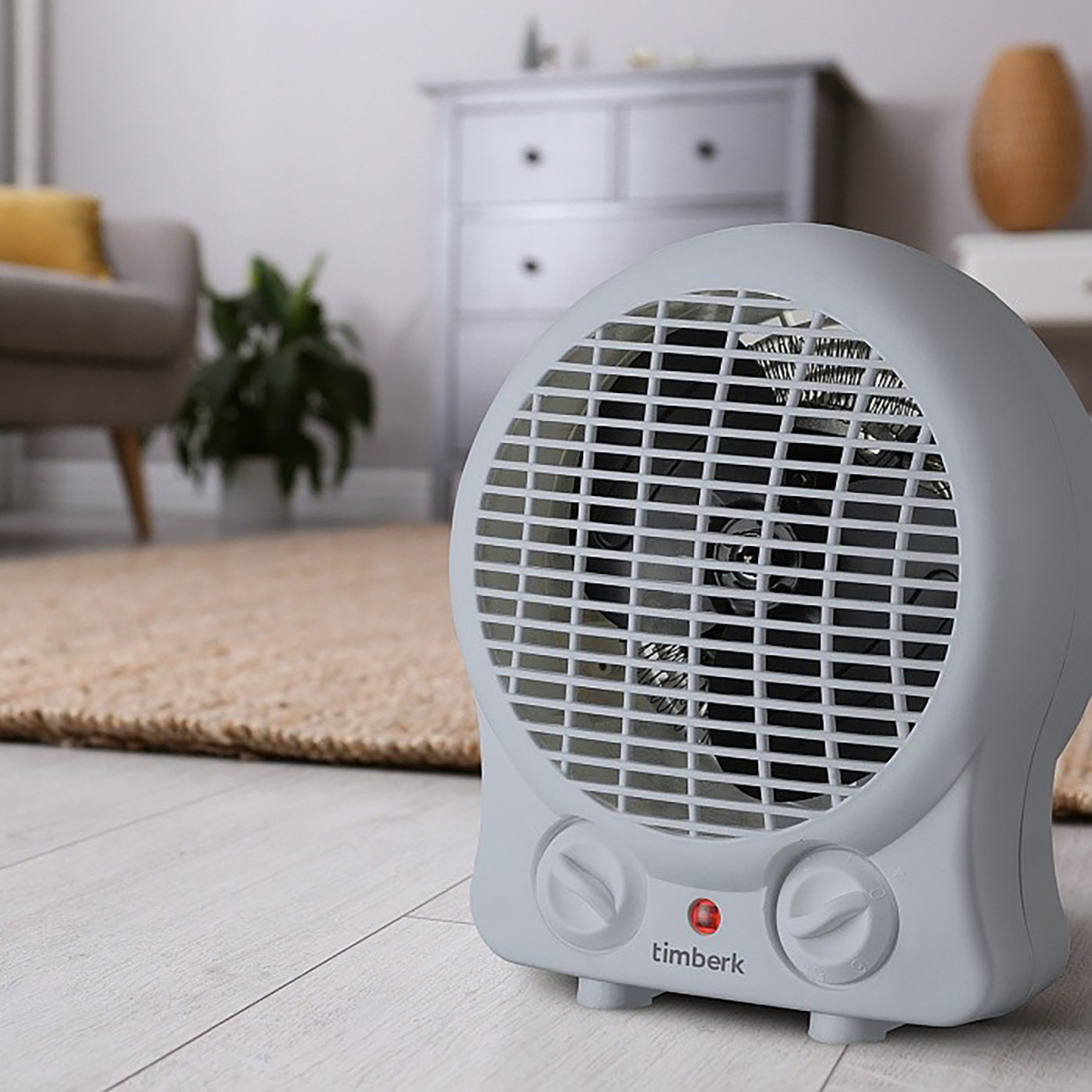 Тепловентилятор настольный спираль t-fh2-b10s-w 2 квт (белый) (1/12) "timberk"