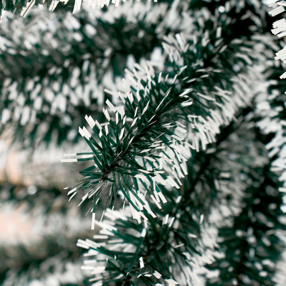 Ель декор. "радуга" 120 см, 110 веток (зеленая с белым) "зимнее волшебство" 703631