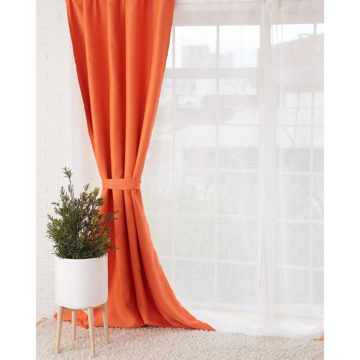 Штора блэкаут 200*250 см, оранжевый (1/7) "этель" 3277229