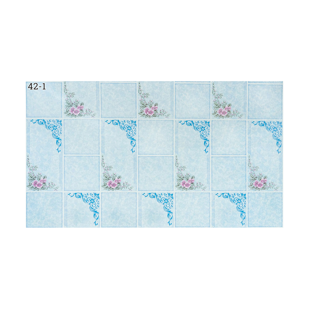 Клеенка пвх основа нетканая 130 см  рулон 25 м (1) "гамма"  42/1 (голубой)