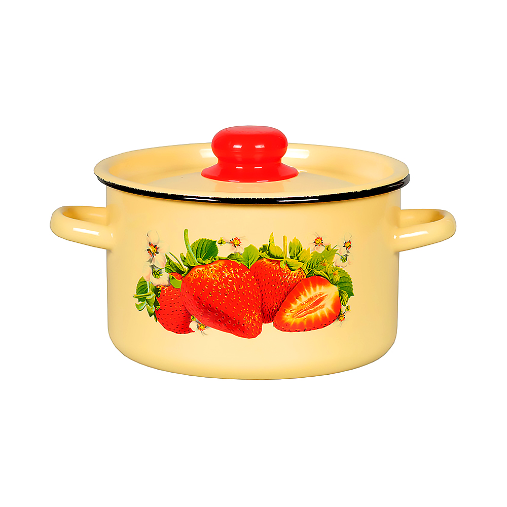 Кастрюля эмалиров. с крышкой декор. 7 л (1/2) "стальэмаль"  1с18с