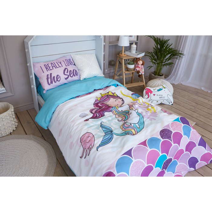 Постельное белье "этель" really mermaid 1,5 сп. (бязь) (1/7) 4702803