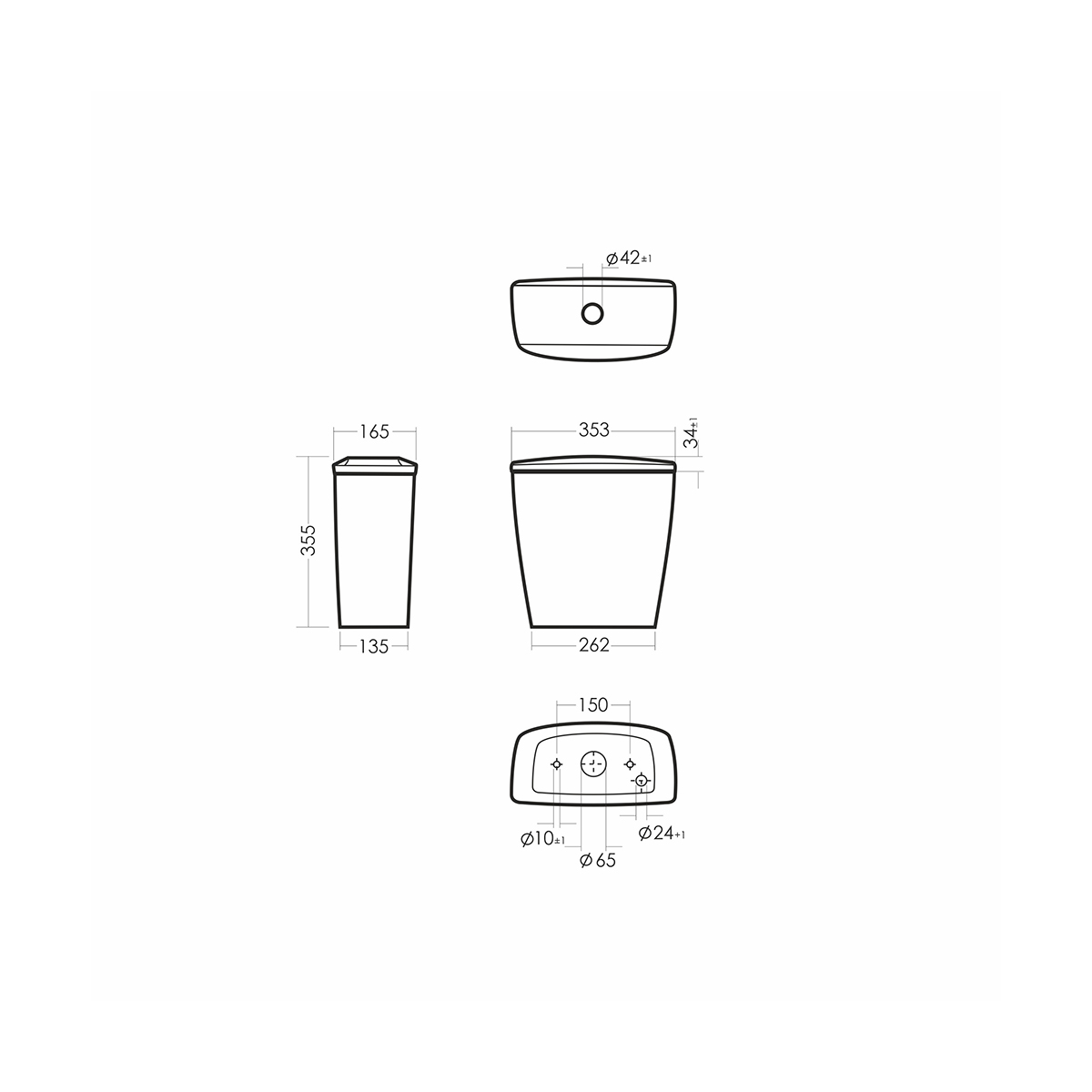 Унитаз напольный "эталон" комфорт белый "sanita" wc.cc/etalon/2-dm/wht.g/s1