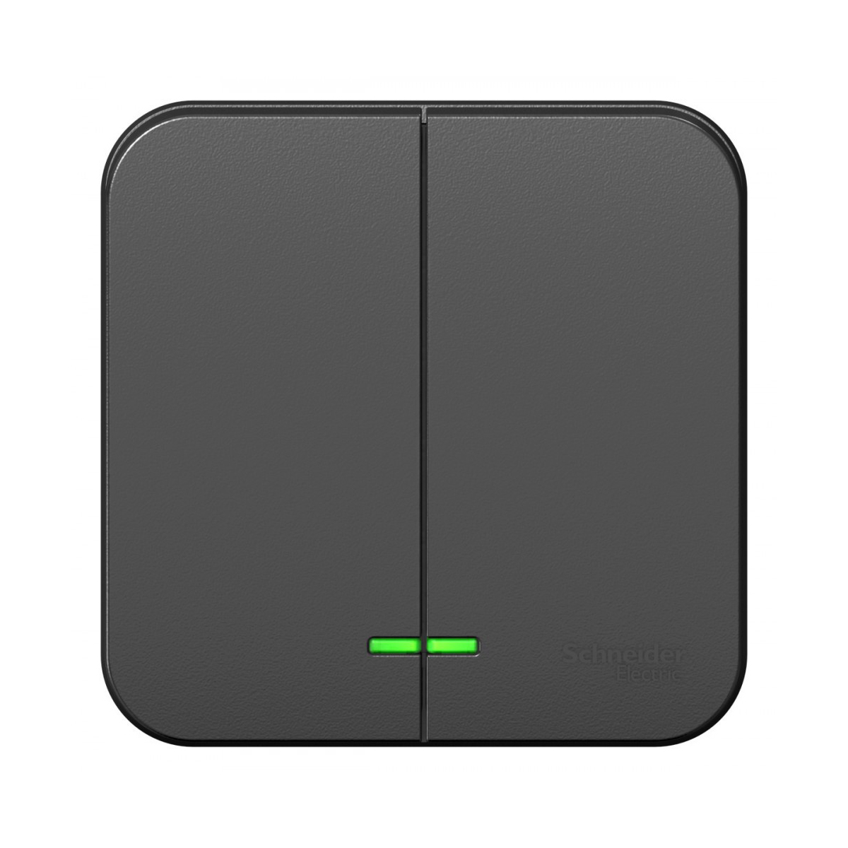 Выключатель открыт. уст. "blanca" 2-х кл. с индикатором, антрацит (1/15/30) "schneider"