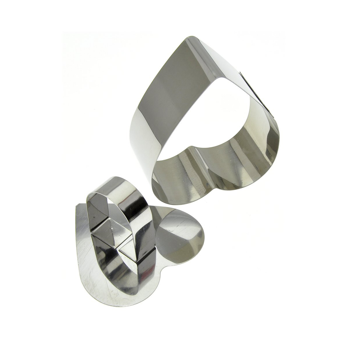 Форма кулинарная "сердце" нержав. 8*9*4 см с крышкой-прессом (1/12/144) "мультидом" an8-15