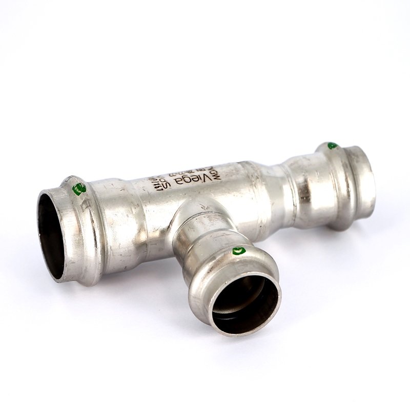 Тройник пресс 28х22х22 нержавеющая сталь Sanpress Inox VIEGA