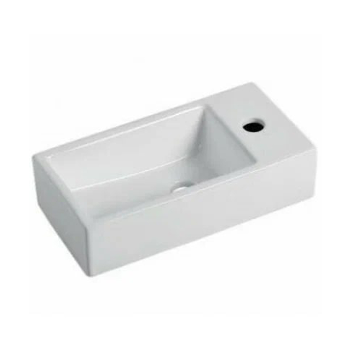 Раковина подвесная gt706l керамическая 40,5*20,5*10,5 см, белая (1) "gappo"