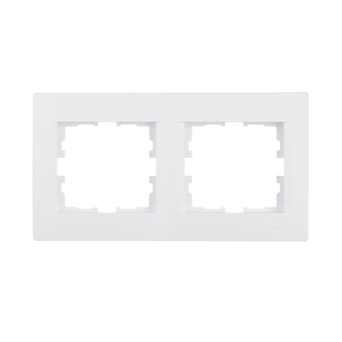 Рамка "karina" 2-х местн. горизонтальная, белый (1/10/120) "lezard" 707-0200-147