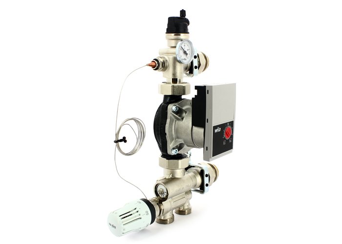 Группа автономной циркуляции UNI-FITT SOLOMIX 1" с насосом WILO PARA RS 25/6-130