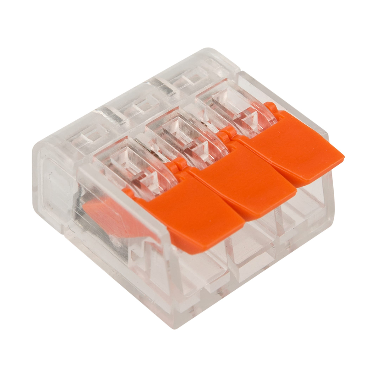 Клеммы универс. компакт. смк 221-413  до 4 мм², 3-проводные упак. 20 шт. (1/10) "rexant" 07-5203-20